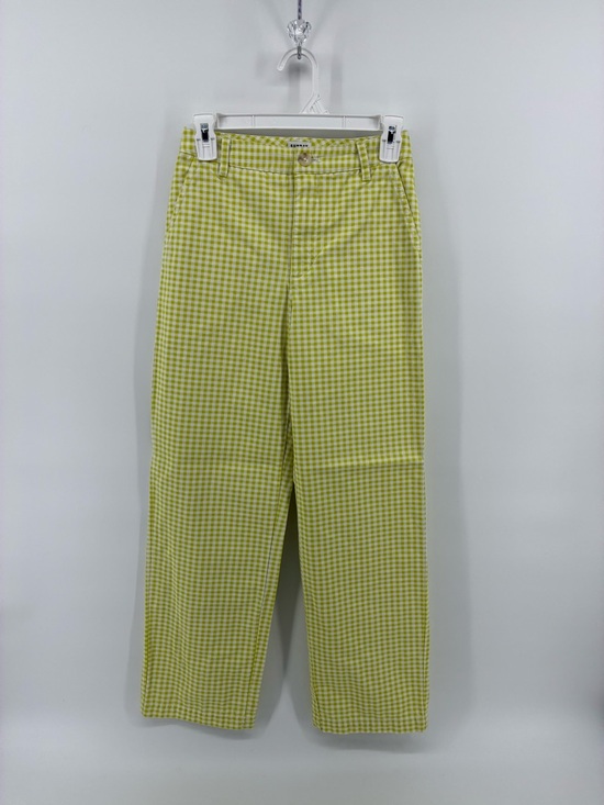 Sunday Best Pants - Sunday Best Yellow Gingham Wide-Leg Pants Spring Classic